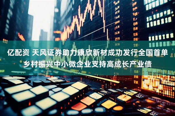 亿配资 天风证券助力康欣新材成功发行全国首单乡村振兴中小微企业支持高成长产业债