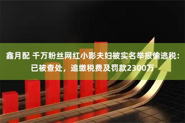 鑫月配 千万粉丝网红小影夫妇被实名举报偷逃税：已被查处，追缴税费及罚款2300万